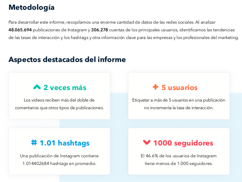 Estudio de cuentas de Instagram